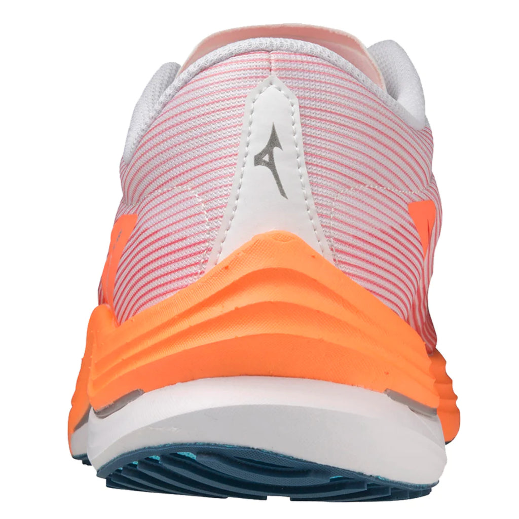 Sepatu Running Lari Mizuno Wave REBELLION Flash White / Silver / Light Orange Original